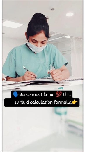 IV fluid calculation formulla#medical #nursing
