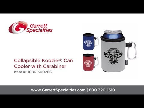 Collapsible Koozie® Can Cooler with Carabiner