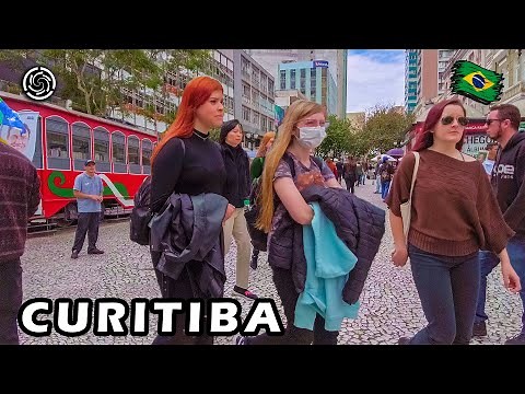 🇧🇷 Curitiba, Paraná, Southern Brazil -- Walking Travel Vlog --【 4K UHD 】