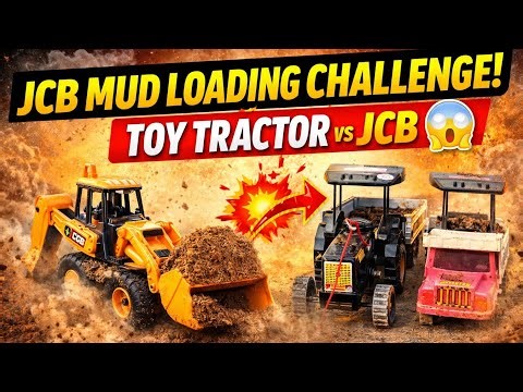 JCB Mud Loading Challenge | Toy Tractor vs Truck | Amazing Toy Construction Vehicles