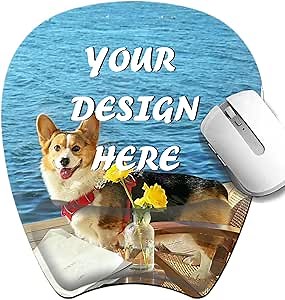 Custom Mouse Pad with Wrist Support，Ergonomic Personalized Mousepad,Add Personalized Photo & Text, Non-Slip Base, Comfort Gel Cushion for Office and Gaming (7)