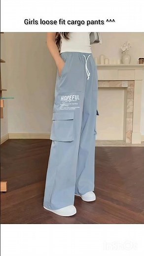beautiful girls loose fit cargo pants desigen #dress #fashion@side