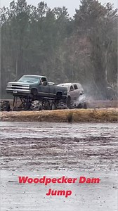 Sending it off the damn in a heavy 5 ton Cummins powered bog truck. #michiganmotorsports #woodpeckermudbog #mudbog #mudding #bogging #cummins | Buddy713 - Michigan Motorsports