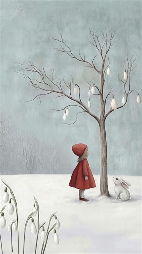 A quiet moment in the snow. A child, a rabbit, and the first fragile signs of change. I’m drawn to these small, wordless stories — where nothing dramatic happens, yet everything is felt. Where winter loosens its grip, and curiosity leads the way. This reel is part of my ongoing exploration of visual storytelling in motion — letting images unfold slowly, scene by scene, like a whispered tale. If you’d like to follow these stories as they grow — and receive early access to new works, prints, and p