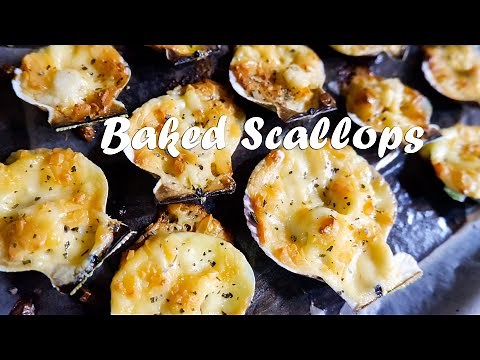 The Best Cheesy Baked Scallops Recipe | Very creamy and cheesy!