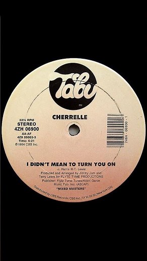 I Didn't Mean To Turn You On Cherrelle feat Alexander O'Neal 1985 12 Single Version
