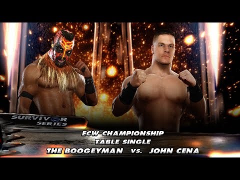 The Boogeyman VS John Cena IN A TABLE'S MATCH FOR THE ECW CHAMPIONSHIP ON SVR 2009