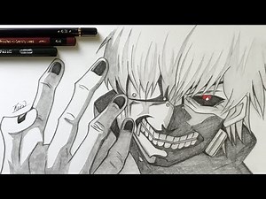 東京喰種re放送開始記念！！金木研を120分で描いてみた。 Drawing Kaneki from Tokyo Ghoul
