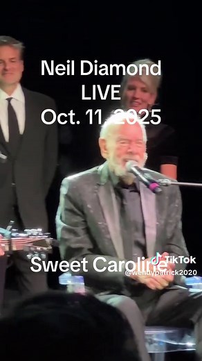 Neil Diamond- Live. Oct. 11th. Denver, CO. He is 84, has Parkinson’s. Still sounds amazing. Grateful he came to our party. #FYP #neildiamond #sweetcaroline