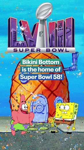 WE’RE READY 💛 Super Bowl LVIII kicks off LIVE from Bikini Bottom in the collab of a life-slime this February 🏈 @NFL @CBS Sports @NFL on CBS #sportstok #spongebob