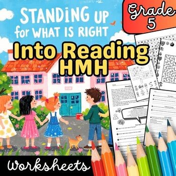 Into Reading HMH 5th Grade Comprehension Worksheets | I Can Statements Pack