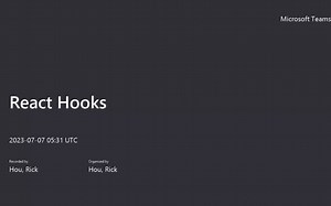 React Hooks