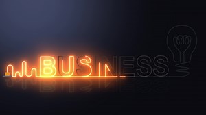 Download BUSINESS neon light with light bulb for free