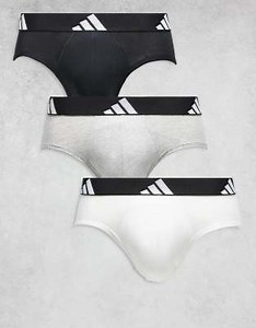 adidas 3 pack active flex cotton briefs in multi | ASOS