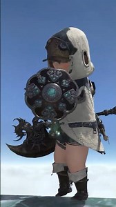 魔獣使いの "お花みたいな可愛い盾" と "ベヒーモスの片手斧" を手に入れたよ♪ 『ガトラー&コルナゴホプロン』 #FF14
