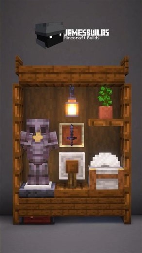 Minecraft Workspace Build Tutorial 🗡️ 🛡️ #minecraft