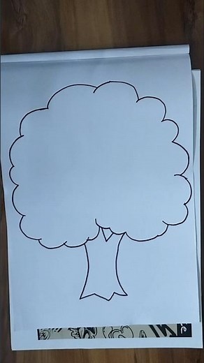 How to Draw a Tree for kids Step By Step #shorts #trending #tree #drawing #youtubeshorts #art #viral