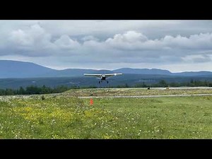 Piper pacer PA-20 action at the rangeley Maine airport