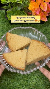 Beginner-friendly mixer jar rava cake🥮❤️Its a simple, tasty & basic beginner-friendly rava cake which will soothe your cake cravings at home🥰 💢Ingredients Unroasted Bombay Rava - 1 cup Maida - 1/4 cup Sugar - 1/2 cup Oil - 1/4 cup Ghee - 2 tbsp Vanilla essence or cardamom powder - 1/2 tsp Baking soda - 1/2 tsp Baking powder - 1 tsp Warm milk - 1 cup ✨To bake in cooker, Preheat cooker with salt for 10 minutes & bake for about 30-35 minutes in low flame✌🏼 ✨ To bake in oven, bake @ 180 degrees 