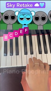 Sprunki Sky Retake Piano tutorial #incredibox