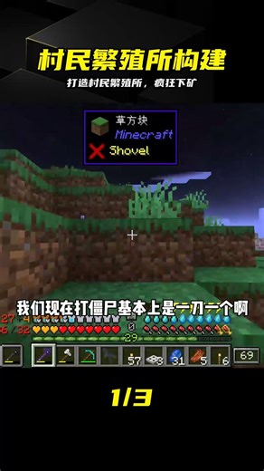 亡者世界（18）：制作村民繁殖所，下礦收集物資 #村民繁殖所 #下矿 #物资 #亡者世界 #饲养