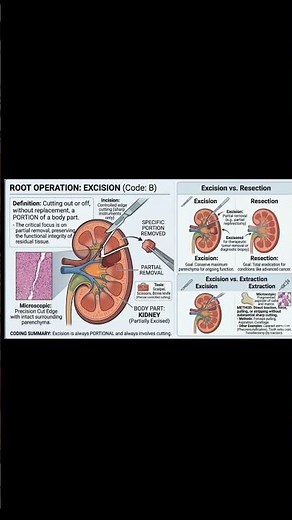 Difference between EXCISION and RESECTION || ICD10 #ccs #cpc #anatomy #exam #science