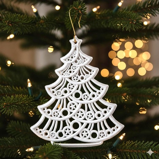 FSL Christmas Tree Embroidery Ornament Embroidery Design (digital Download) - Etsy