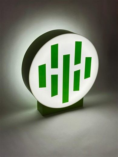 Custom Logo LED Light Box | Round Logo Sign | Premium Business Lightbox | Modern Brand Sign | Office Wall Light | Custom Company Sign - Etsy