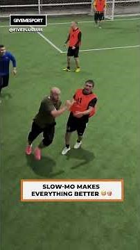 Slow-Mo Makes This Chaotic Football Match Even Funnier 😂 #football #slowmotion