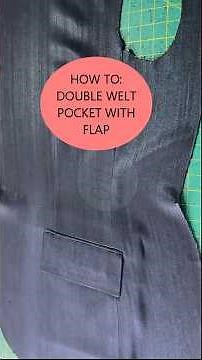 HOW TO SEW A DOUBLE WELT POCKET WITH FLAP #shorts #doubleweltpocket #doubeweltpocketwithflap