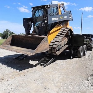 Loading a Skid Steer Into a Dump Trailer #SkidSteer #Equipment #DumpTrailer #Trailer | Rockhill Farm - Tractors, Firewood, and Excavating