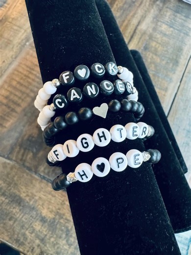 Cancer Awareness Beaded Bracelets (bundle of 5) - Etsy