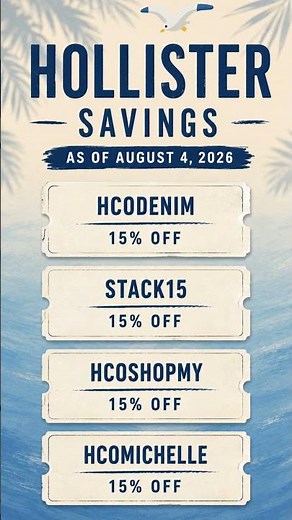 Hollister Promo Codes as of August 4, 2026