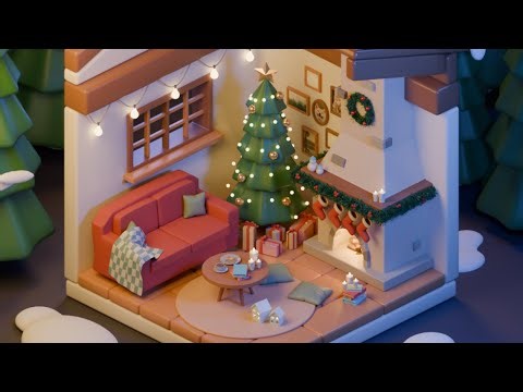How to make an isometric Christmas scene in Blender tutorial - part 4