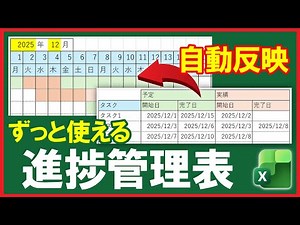 Excel [Practice] Perpetual Gantt Chart! Automatically color plans and results!
