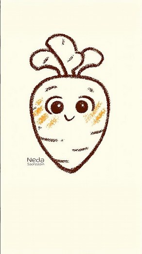 How To Draw A Cute Carrot - Step by Step Drawing Tutorial #chibicarrot #beginnerdraw #cutevegetable