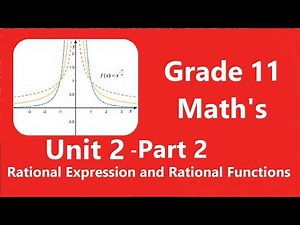 Grade 11 Math's Unit 2 Part 2 Rational Equations and Rational inequality, Asymptotes | New. C