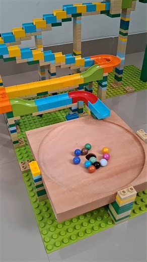 マーブルラン 💙 レゴラダートラック、ボウルトラック、カラフルなビー玉 | Marble Run 💙 Lego Ladder Track, Bowl Track, Colorful Marbles