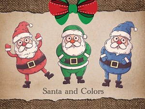 Christmas - Santa And Colors