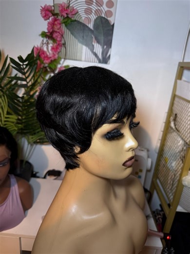 Pixie Cut 100% Human Hair Wig - Etsy
