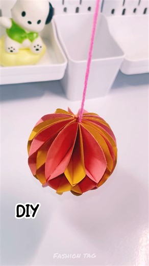 Paper Lantern Easy | DIY Paper Lamp | Paper Lamp Easy Craft Decor #FestiveWithShorts #shorts #diy