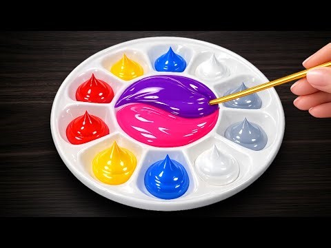 How To Create 12 New Colors From Pink VS Violet - Primary Color Mixing