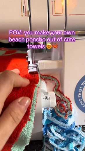 33 reactions | POV: You make your own beach poncho from cute towels...