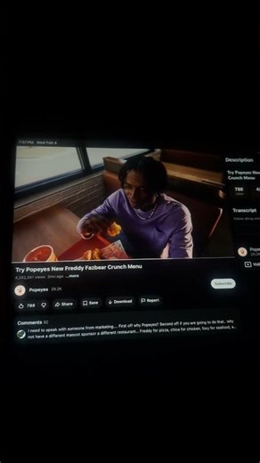 Popeyes new Five night at freddys menu tv commercial 2025