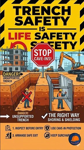 Trench Safety on Construction Sites #TrenchSafety #OSHAExcavation #ConstructionTraining