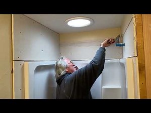 70s Bathroom Remodel – Install Drywall Around New Shower Surround