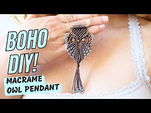 Boho Macrame Owl Tutorial 🦉✨ | Perfect for Necklaces, Keychains & More!