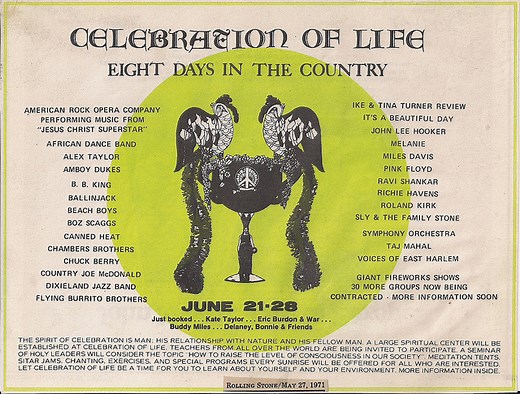 Celebration of Life 1971 - Festivival