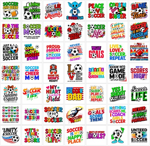 50  Soccer Mom & Life PNG SVG Bundle | Quotes, Graphics for T-shirts Instant Download - Etsy UK