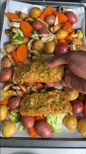 Oven baked salmon with lemon mustard sauce 🍋 #salmon #salmonrecipe #cooking